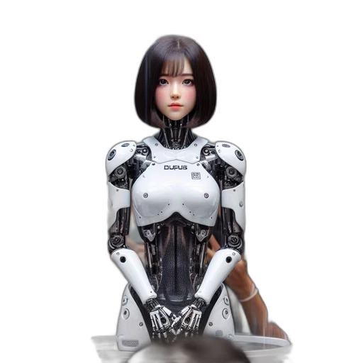 robot, 3d render, cyberpunk, concept art transparent PNG cut-out