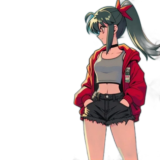 jacket, dress, staff, anime transparent PNG cut-out