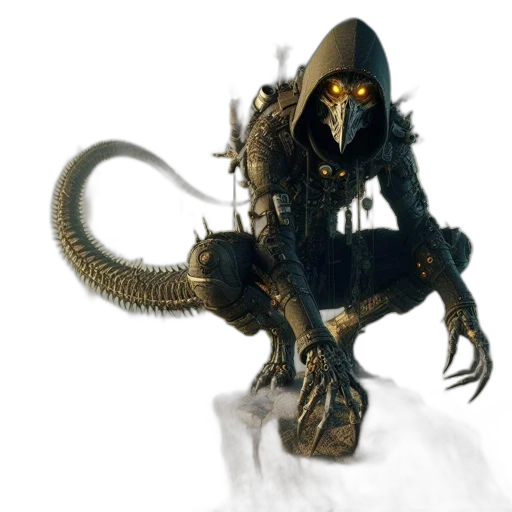 creature, mask, dragon, robot transparent PNG cut-out