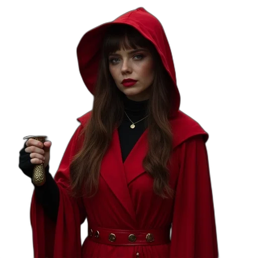 jacket, umbrella, staff, hat transparent PNG cut-out