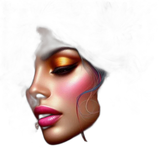 face, mask, jewelry, photorealistic transparent PNG cut-out