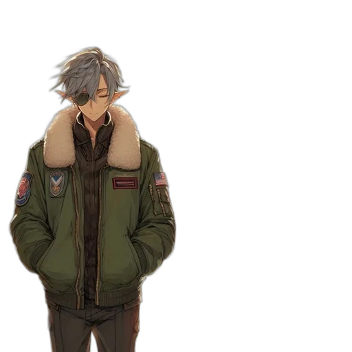 jacket, creature, mask, concept art transparent PNG cut-out