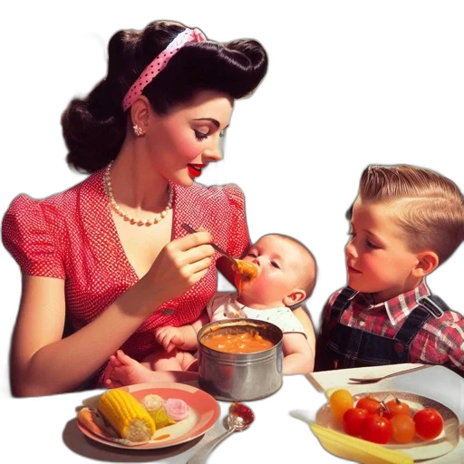 food, photorealistic, retro-styled, kitchen transparent PNG cut-out
