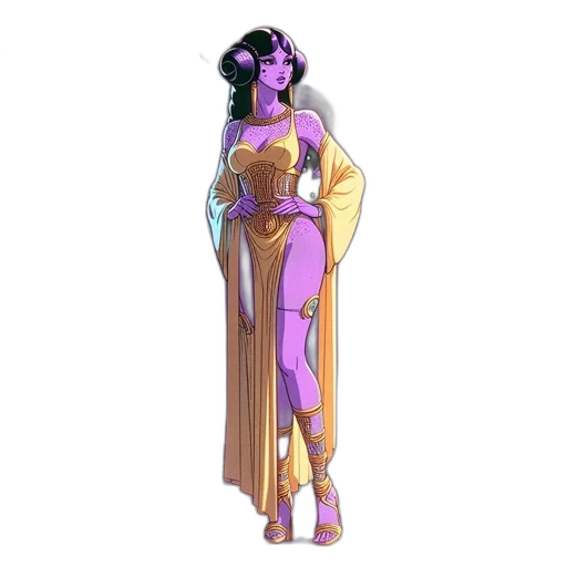 dress, concept art, fantasy art, vaporwave transparent PNG cut-out