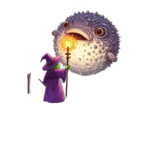 dragon, staff, creature, animal transparent PNG cut-out