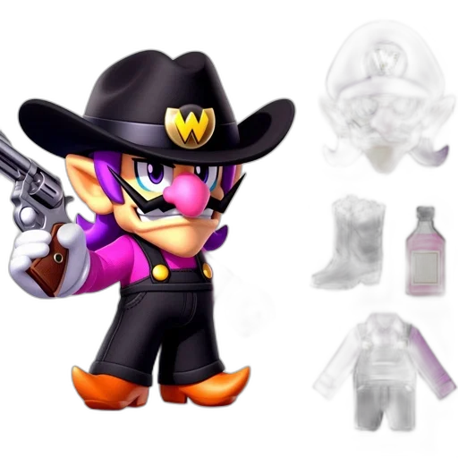 weapon, hat, concept art, 3d render transparent PNG cut-out