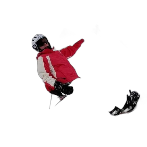 shoes, snowboarder, red, jacket transparent PNG cut-out