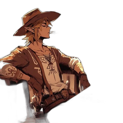 hat, staff, jacket, weapon transparent PNG cut-out