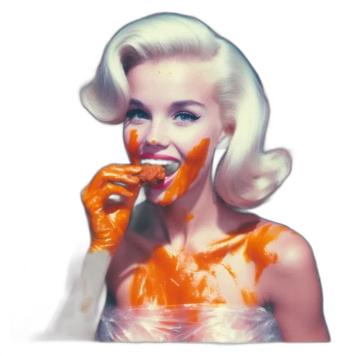 food, face, dress, photorealistic transparent PNG cut-out