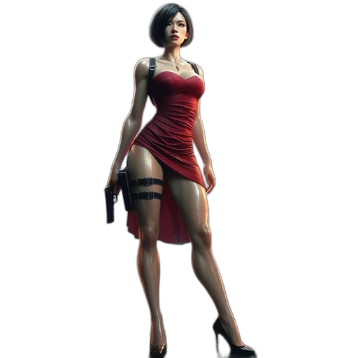 dress, weapon, concept art, 3d render transparent PNG cut-out