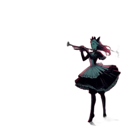 weapon, dress, staff, creature transparent PNG cut-out