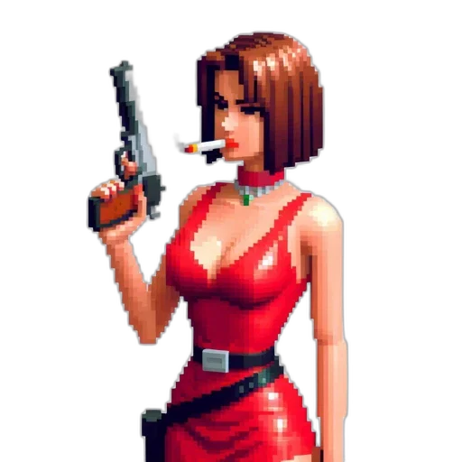 weapon, dress, staff, pixel art transparent PNG cut-out