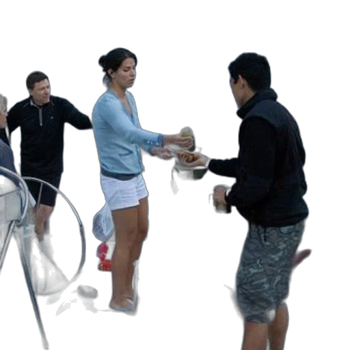 3d render, underwater, group, people transparent PNG cut-out