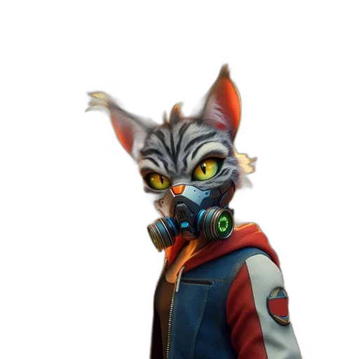staff, jacket, mask, animal transparent PNG cut-out