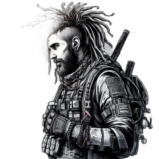 jacket, cyberpunk, concept art, comic book art transparent PNG cut-out