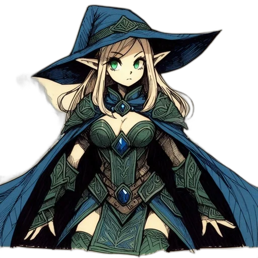 dress, staff, hat, mask transparent PNG cut-out