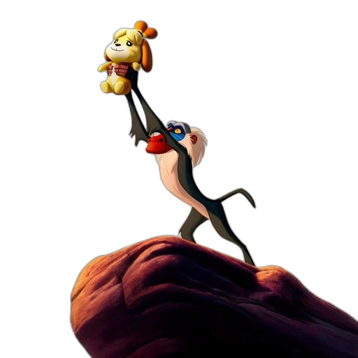 crown, staff, animal, concept art transparent PNG cut-out