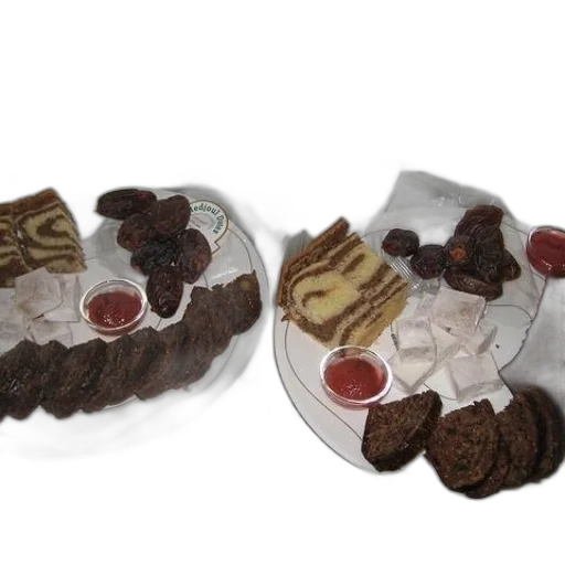 food, 3d render, earth tones, two transparent PNG cut-out
