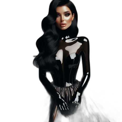 dress, fantasy art, cartoon, photorealistic transparent PNG cut-out
