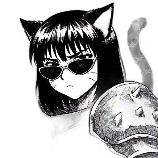 mask, anime, cartoon, vaporwave transparent PNG cut-out