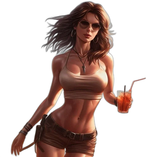 dress, fantasy art, concept art, comic book art transparent PNG cut-out