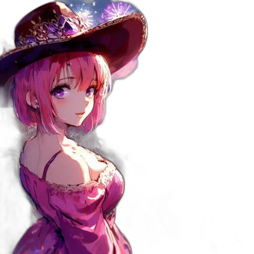 hat, dress, crown, flower transparent PNG cut-out
