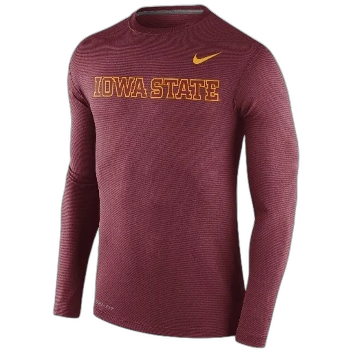 maroon, long-sleeved, shirt, iowa transparent PNG cut-out