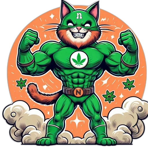 comic book art, green, muscular, anthropomorphic transparent PNG cut-out