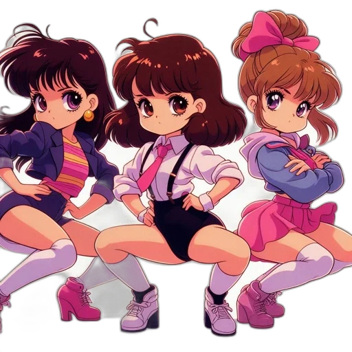 vaporwave, anime, cartoon, concept art transparent PNG cut-out
