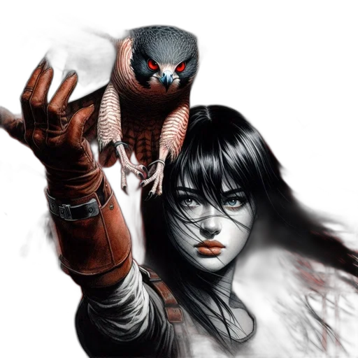 fantasy art, concept art, comic book art, photorealistic transparent PNG cut-out