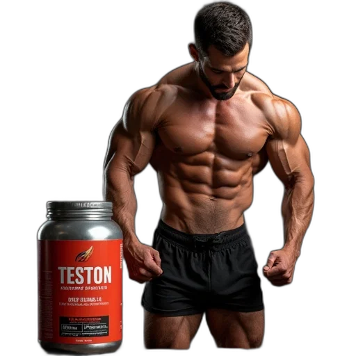 testosterone, powder, bodybuilding, muscle transparent PNG cut-out