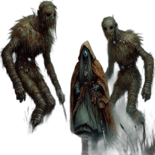 creature, mask, staff, concept art transparent PNG cut-out