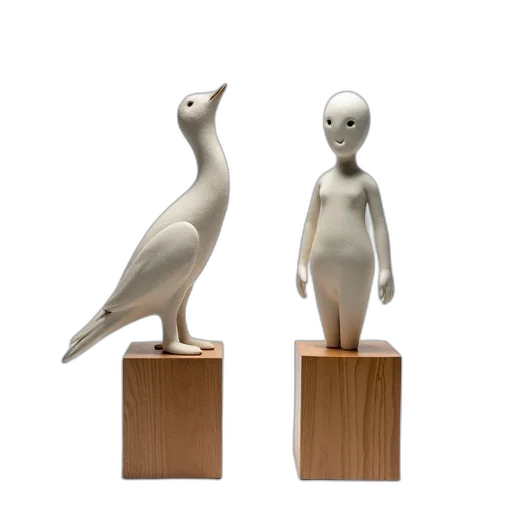 3d render, concept art, pair, ceramic transparent PNG cut-out
