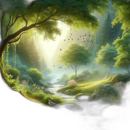 tree, dragon, fantasy art, concept art transparent PNG cut-out