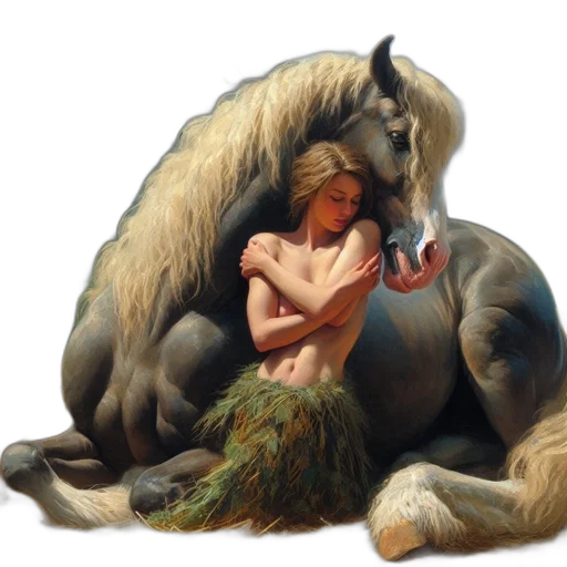 animal, creature, oil painting, photorealistic transparent PNG cut-out