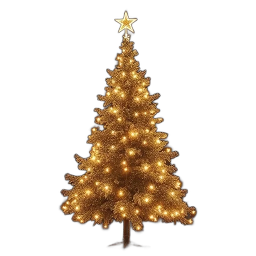 tree, 3d render, christmas, lighting transparent PNG cut-out