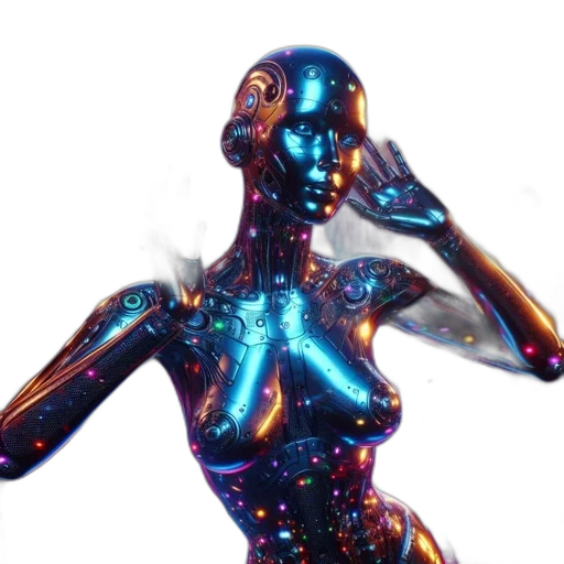 robot, jewelry, dress, creature transparent PNG cut-out