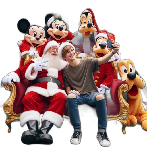festive, scene, features, large transparent PNG cut-out