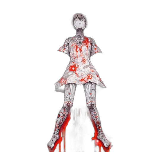 dress, robot, creature, concept art transparent PNG cut-out