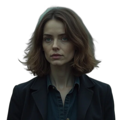 jacket, face, hair, staff transparent PNG cut-out
