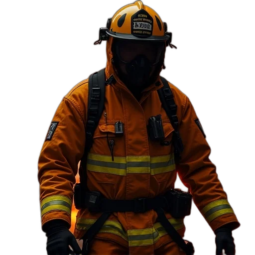 staff, mask, jacket, hat transparent PNG cut-out