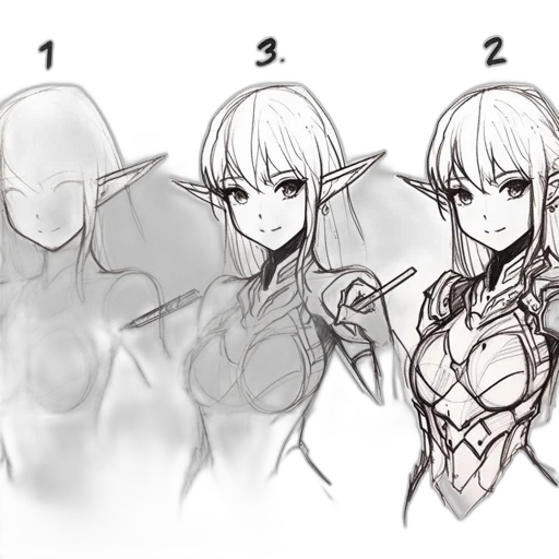 concept art, fantasy art, anime, comic book art transparent PNG cut-out
