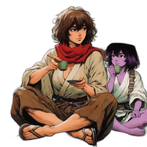 concept art, comic book art, fantasy art, anime transparent PNG cut-out