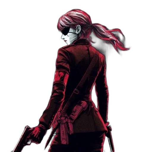 weapon, mask, jacket, staff transparent PNG cut-out