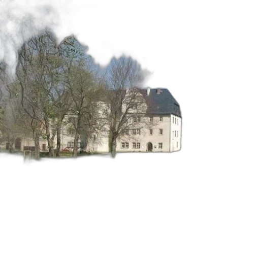 building, tree, mask, photorealistic transparent PNG cut-out