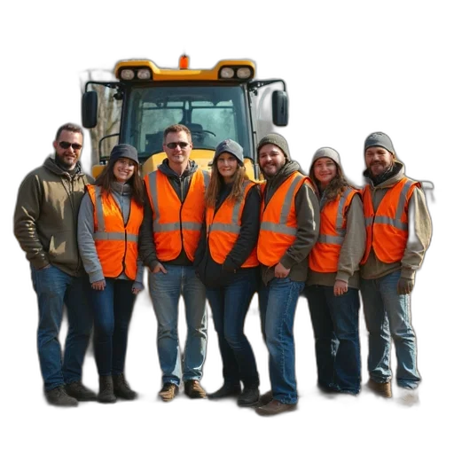 staff, group, people, posing transparent PNG cut-out