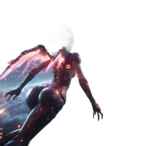 creature, dragon, dress, hair transparent PNG cut-out