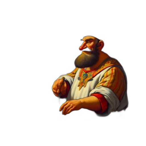 staff, face, crown, creature transparent PNG cut-out
