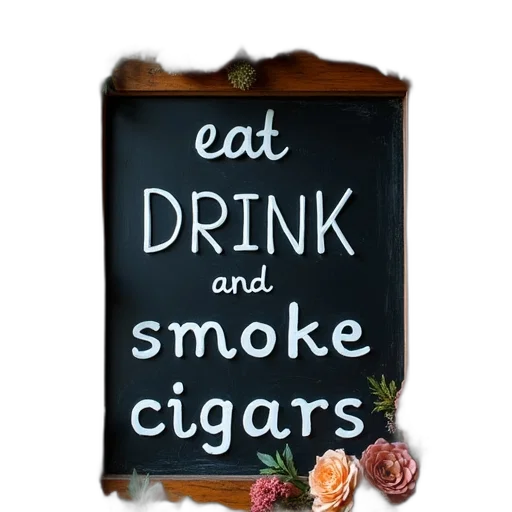 food, chalk, board, sign transparent PNG cut-out