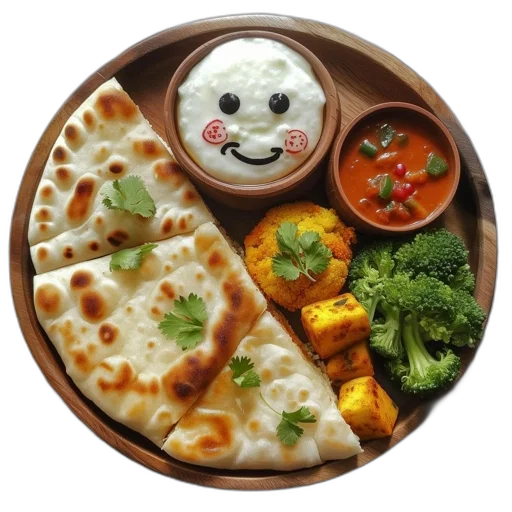 food, mask, face, photorealistic transparent PNG cut-out